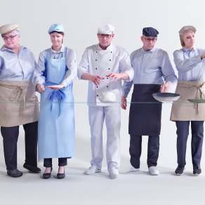 现代多人3D模型下载